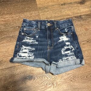 American Eagle curvy‎ hi rise shortie shorts 00